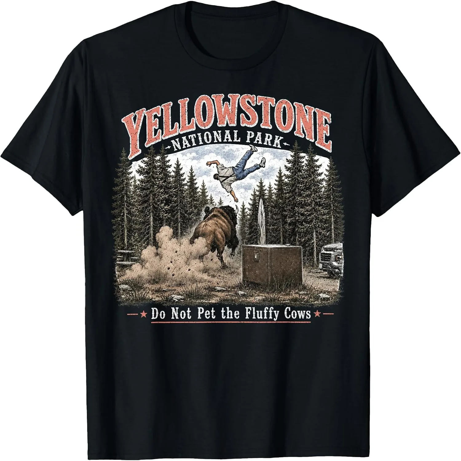 Yellowstone Bison Do Not Pet The Fluffy Cows T-Shirt