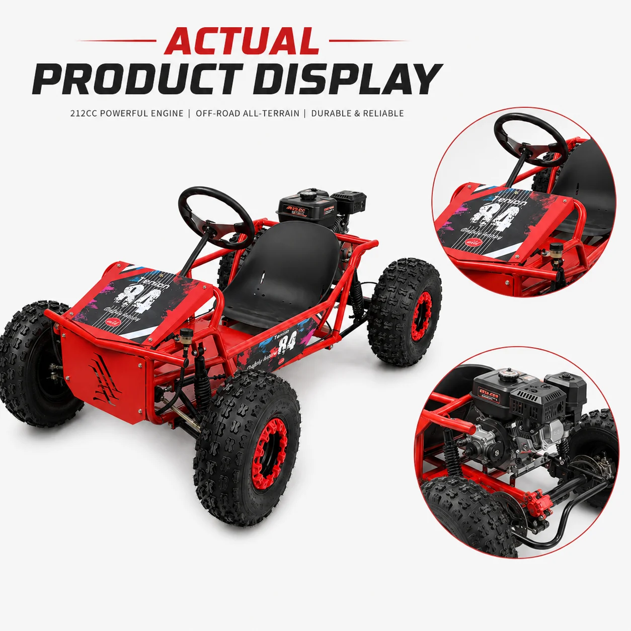 Gas Go Kart 212CC, 4 Stroke Al - đánh giá và giá Kids Outdoor Vehicles