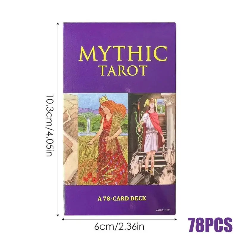 Mythic Tarot Deck Party Board Deck 78Pcs Tarot Cards Mythic Fortunetelling Tarot Cards in Full English version for Beginners