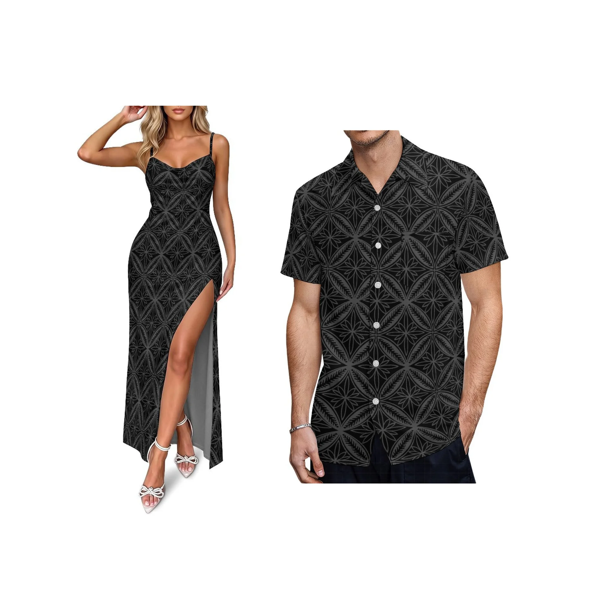 

2026 Big Size 5XL Polynesian Design Ladies Long Dress Hawaii Sleeveless Sexy Evening Dress Drop Shipping