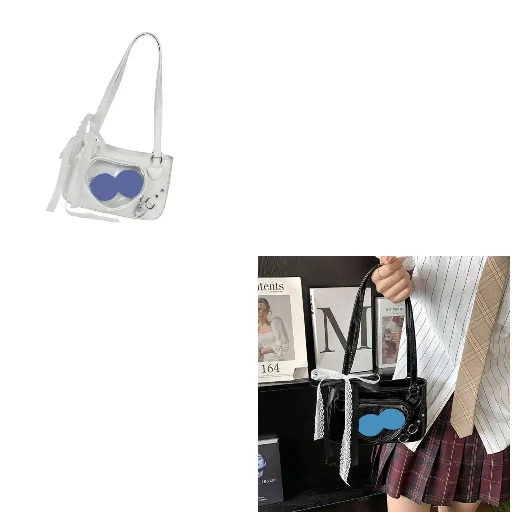 

D46D Stylish Evening Bag with Lace Decoration Crossbody Handbag PU Leather Shoulder Bags Evening Purse for Everyday Use