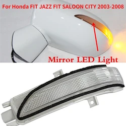 CAPQX Rearview Mirror LED Turn Signal Warning For Honda FIT JAZZ FIT SALOON CITY 2003-2008 GD1 GD3 GD8