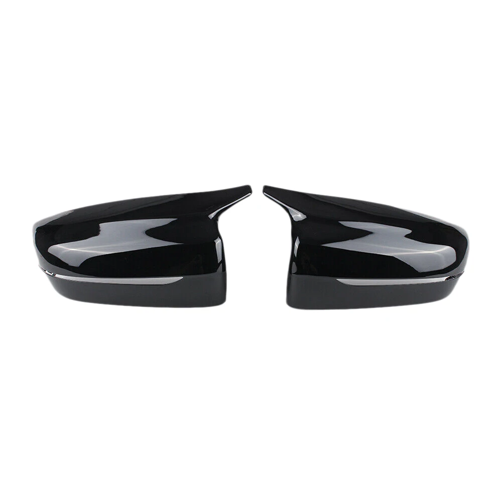 

2Pcs Car Bright Black Side Rear View Mirror Cover Replacement for BMW 5 Series G11 G12 G30 G38