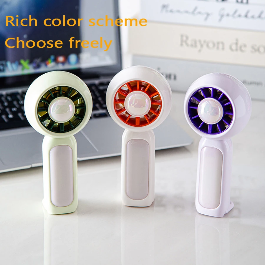 MEET SUN 3-speed silent large capacity battery handheld portable electric fan desktop USB rechargeable sports pocket mini fan