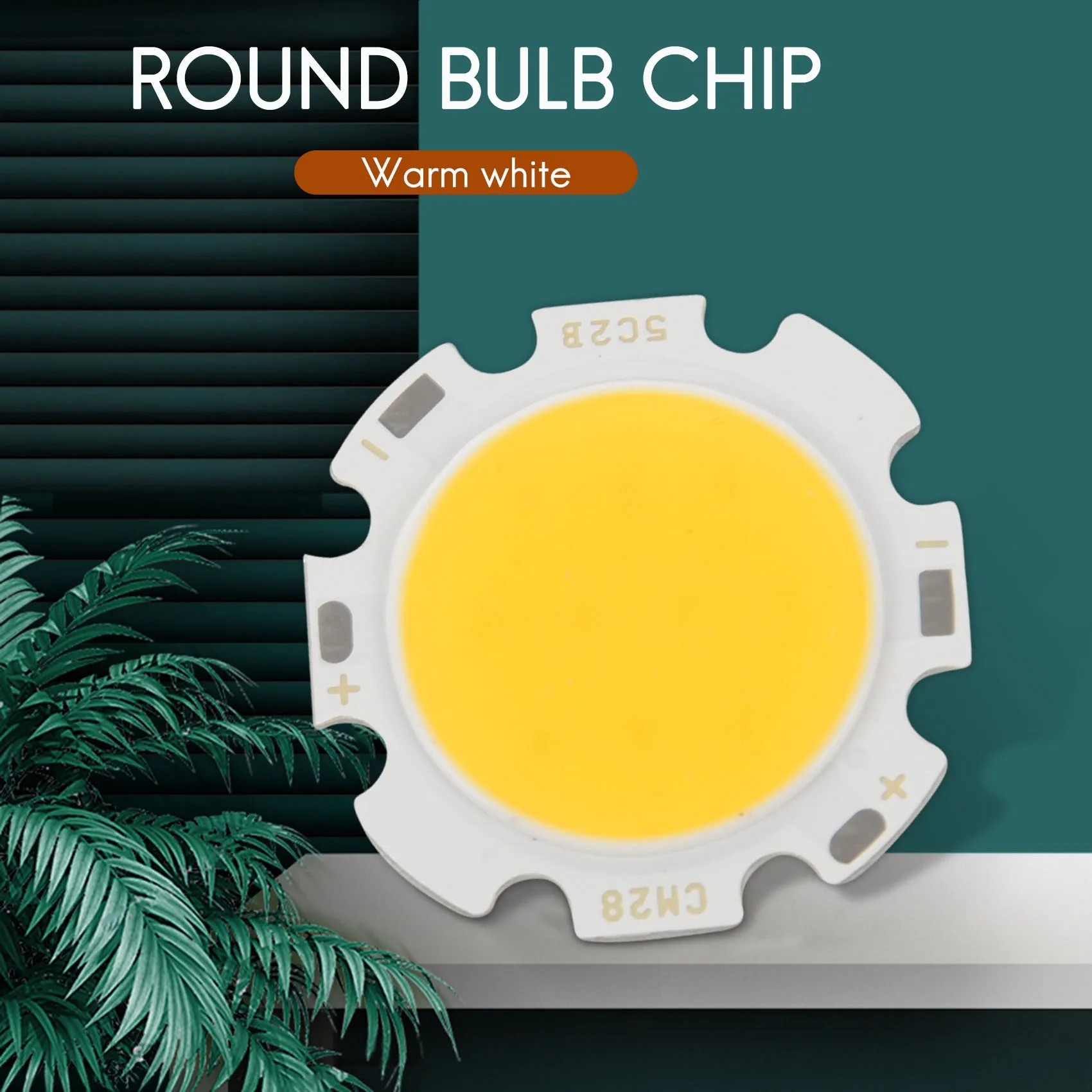 5W Chip Light Round COB Super Bright LED Light LED Lamp Bulbs Warm White DC15-17V