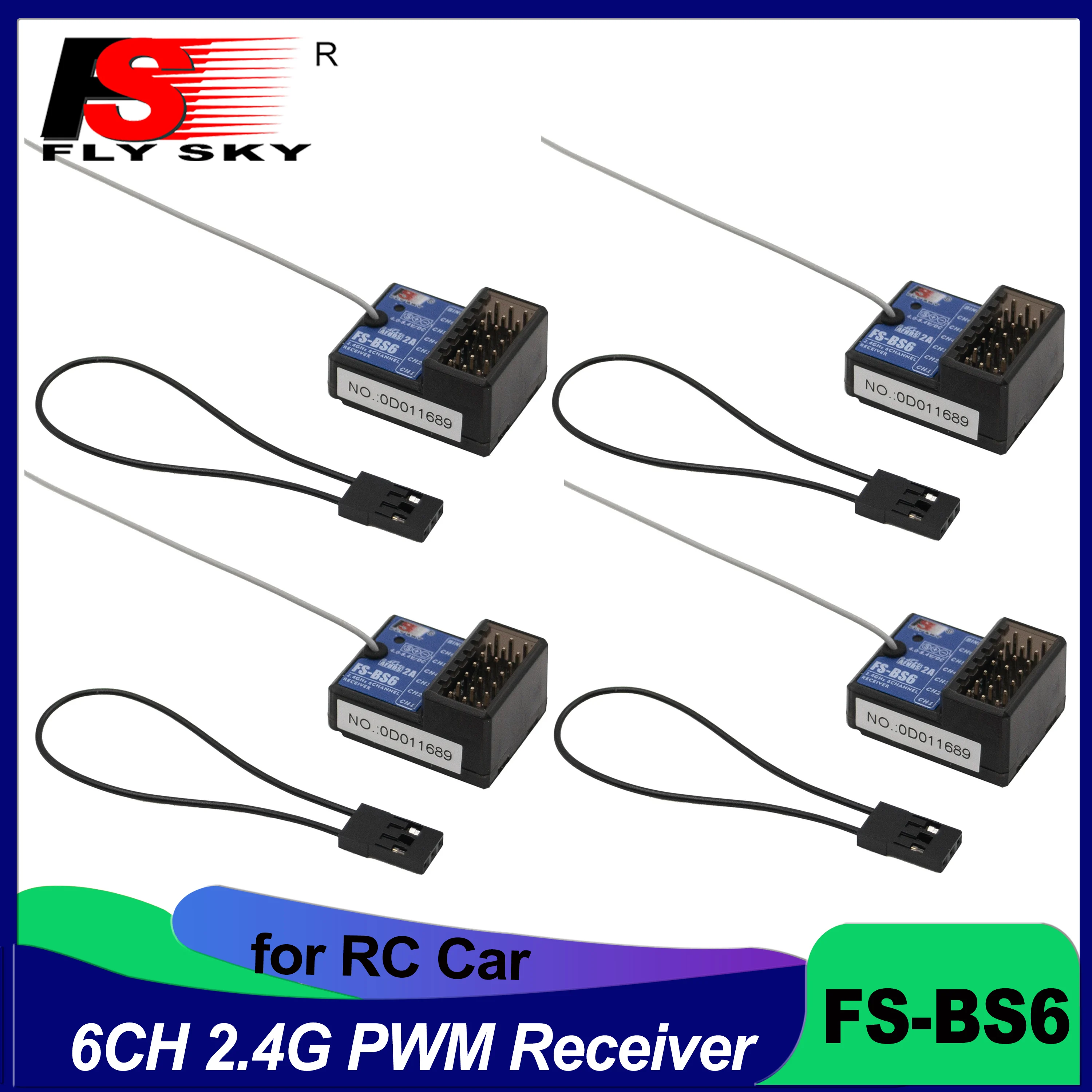 

FLYSKY FS-BS6 6CH 2.4G PWM Receiver for FS-GT5 Remote Controller Transmitter RC Car Vehicles Crawler Boats Tank Toys for Boys