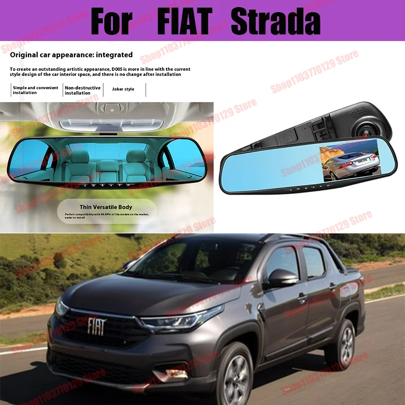 

For FIAT Strada High definition dual lens driving recorder with front and rear dual recording reverse images Car dvr