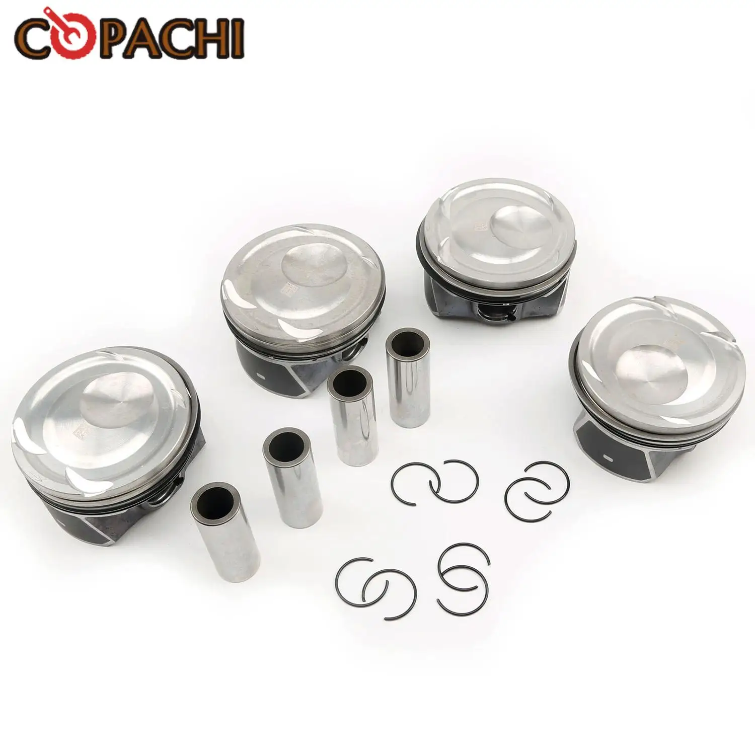 4Pcs Piston & Rings kit 87mm EJ7Z-6108-A EJ7Z-6108-E EJ7Z6108A EJ7Z for 15-19 Ford Focus Mustang Lincoln MKC 2.3L EJ7Z6108E