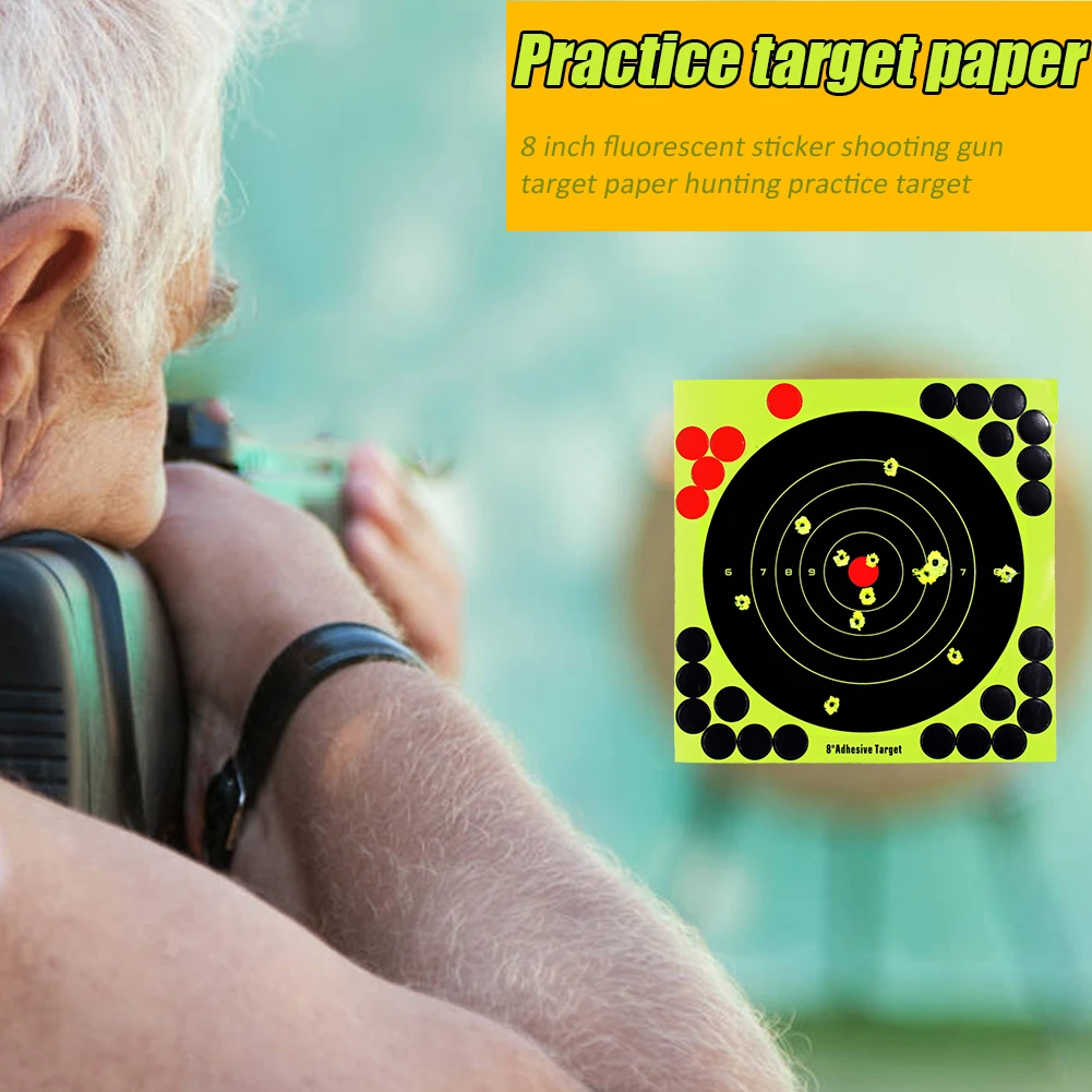 5/10Pcs Splatter Objective 8-Inch Targets Stickers Shoot Target Adhesive Reactivity Aim Shoot Competitions Practice