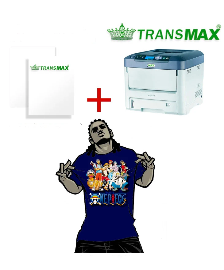 For 100 Sheets Transmax Cutout Laser Dark Heat Transfer Paper Laser A4 Transfer Paper For Laser Printers