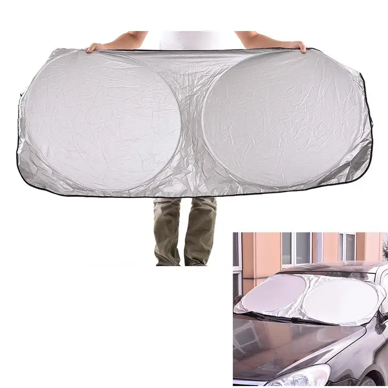 Hot Auto Visor Windshield Windscreen Sun Block Cover Folding Jumbo Front Rear Car Window Sun Shade UV Protect Car Window Film