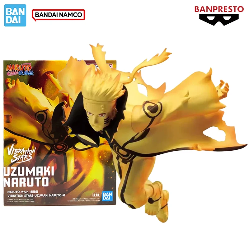 

Bandai натуральная Naruto Banpresto Shippūden Uzumaki Naruto VIBRATION STARS-UZUMAKI ПВХ аниме модель персонажа игрушки подарки