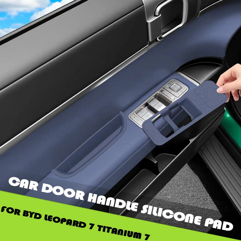 

Car Door Handle Silicone Pad Fit for BYD Leopard 7 Titanium 7 Modified Car Window Lift Switch Panel Protective Pad Upgrade Parts