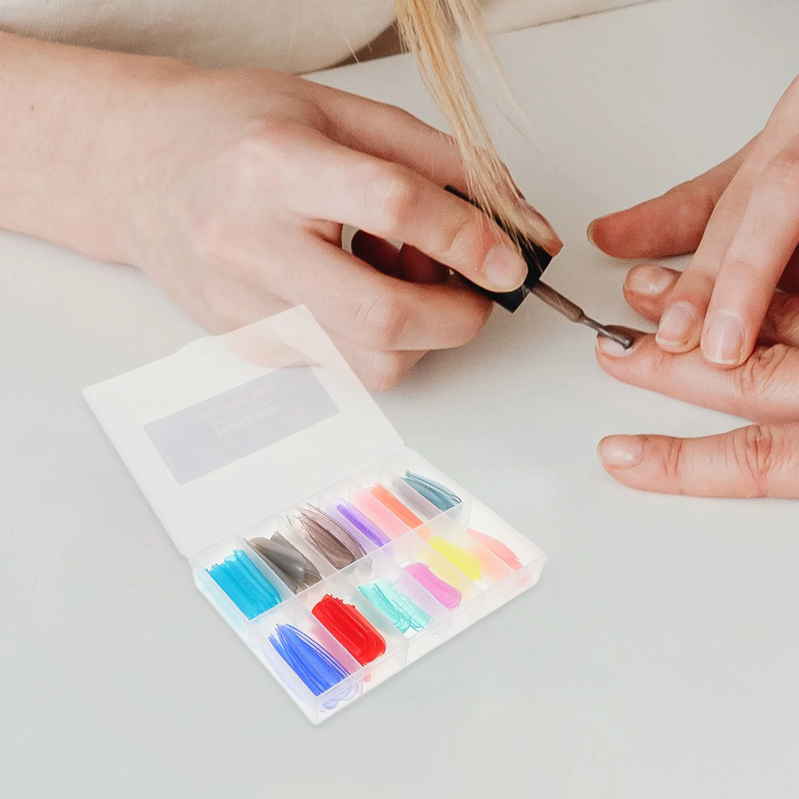 144 stuks nagelverlengingstips geen papiervorm nodig volledige dekking vierkante nagels voor professioneel en doe-het-zelf gebruik vingernagelverlengingstips