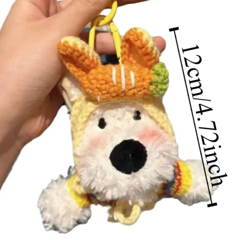 Colgante de peluche West Highland para bolso, llavero de peluche de Animal de dibujos animados, muñeco de cachorro, lindo colgante de coche antipérdida, decoración