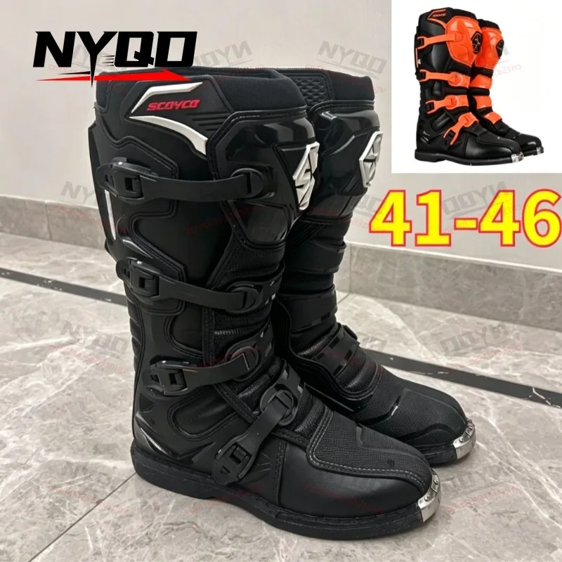 

Мотоботы SCOYCO: Водонепроницаемые, противоскользящие, ударопрочные, для мотокросса и бездорожья