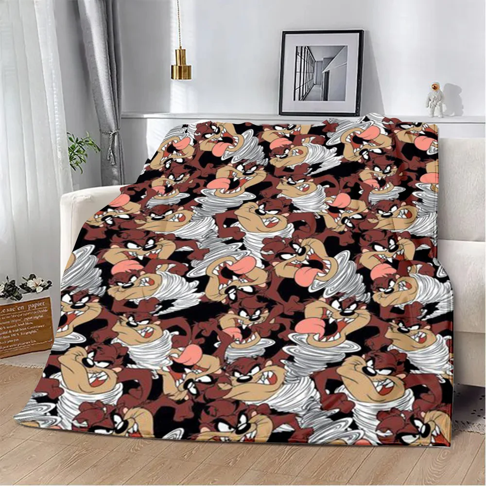 Funny cartoon-TAZ-M-MAN-Anime Printed Blanket Picnic Blankets Warm Blanket Soft and Comfortable Home Travel Birthday Gift