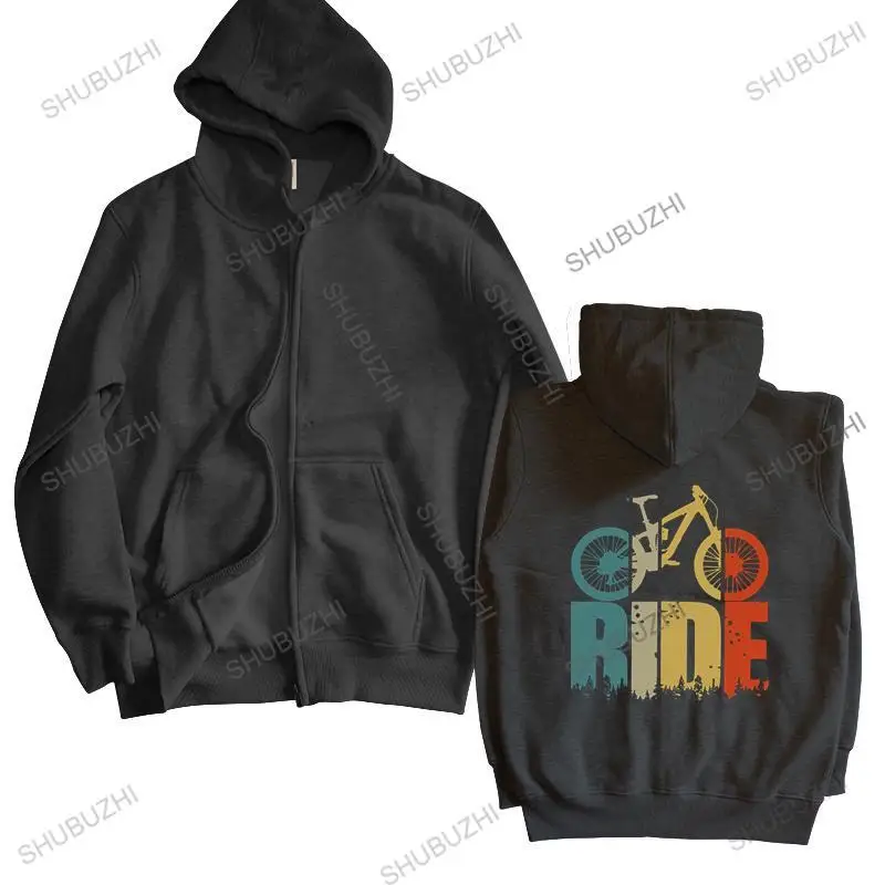 Men sweatshirt spring pullover Retro Ride Your Mountain Bike zipper Men MTB Lover hoodies Cyclists And Bikers man hoodies warm