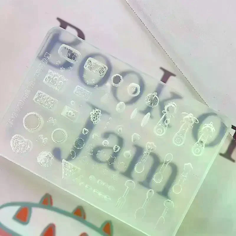 /ACR/Art Mini Dinner Plate Mold 3d Relief Manicure Templates Nail Art Transparent Silicone Nail Mold Nail