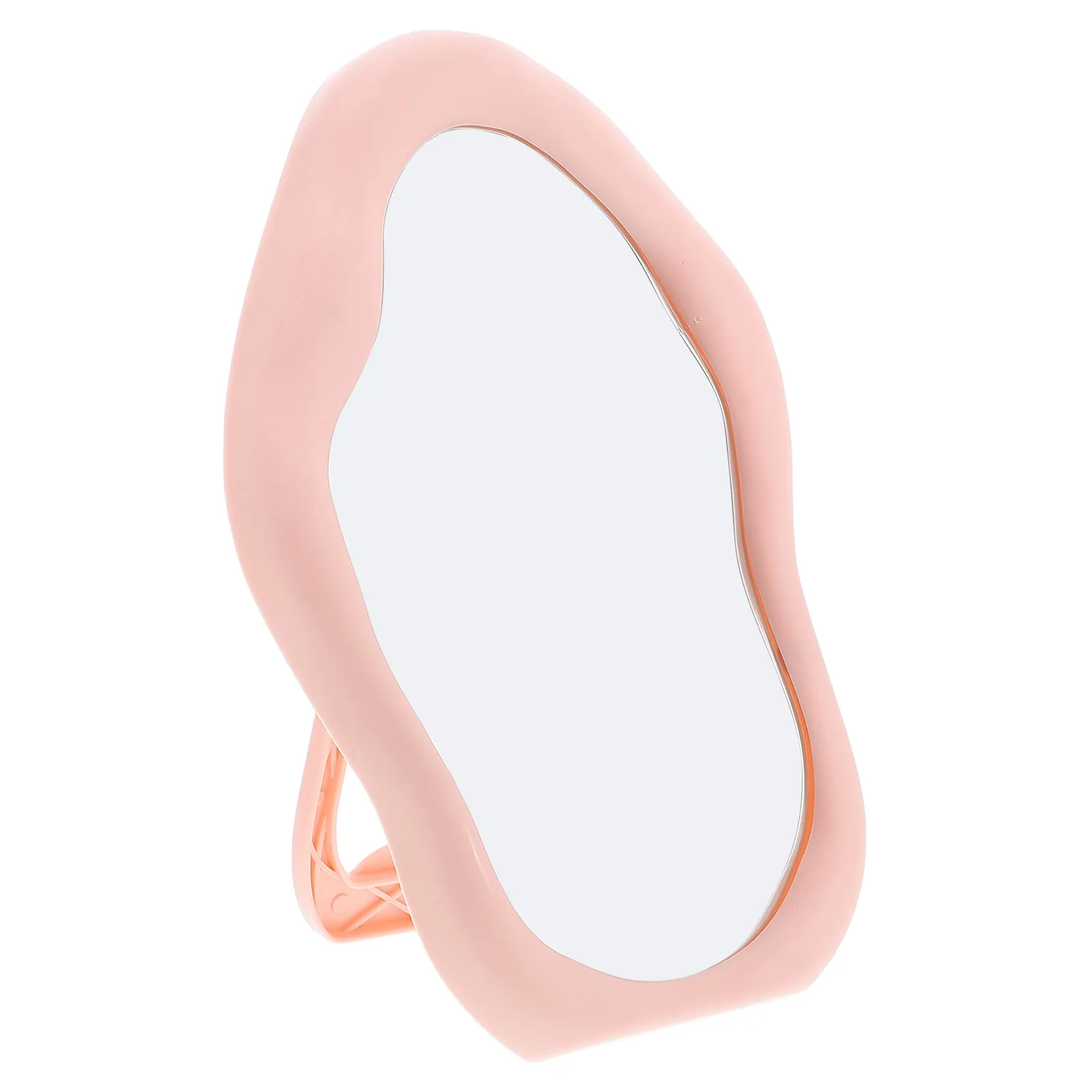 Cloud Shape Vanity Mirror Desktop Wall Hanging Makeup Mirror Adjustable Angle High Definition Reflective Surface Portable Space