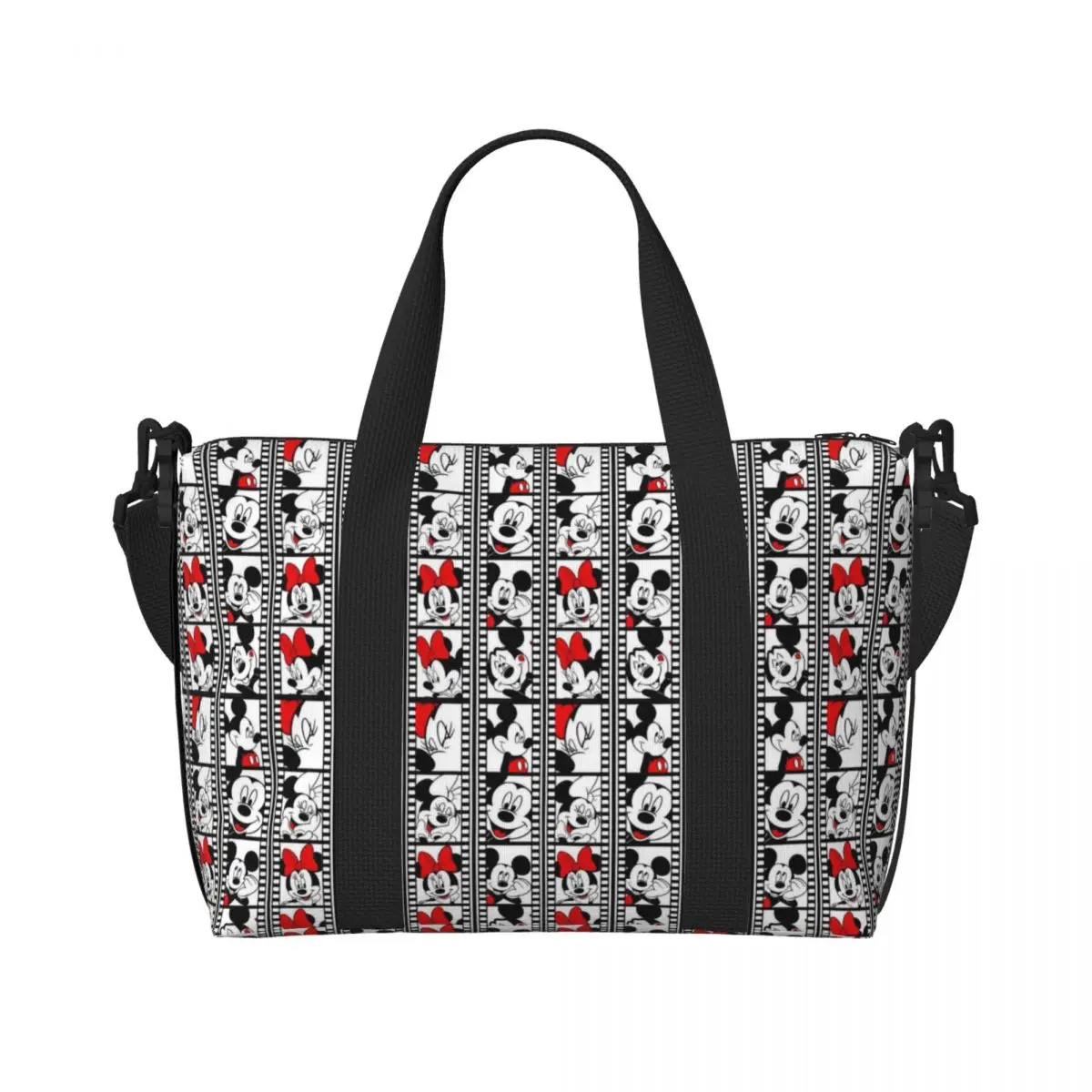 

Custom Large Mickey Mouse Tote Bag for Women Shoulder Shopper Beach Gym Travel Bag