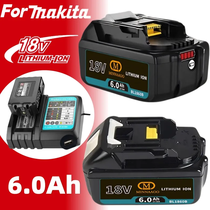 

НОВИНКА для замены литий-ионного аккумулятора Makita 18 В 6 Ач BL1860B BL1860 BL1850 BL1830 DHP482RFX9 BL1815 LXT400 для аккумуляторных дрелей