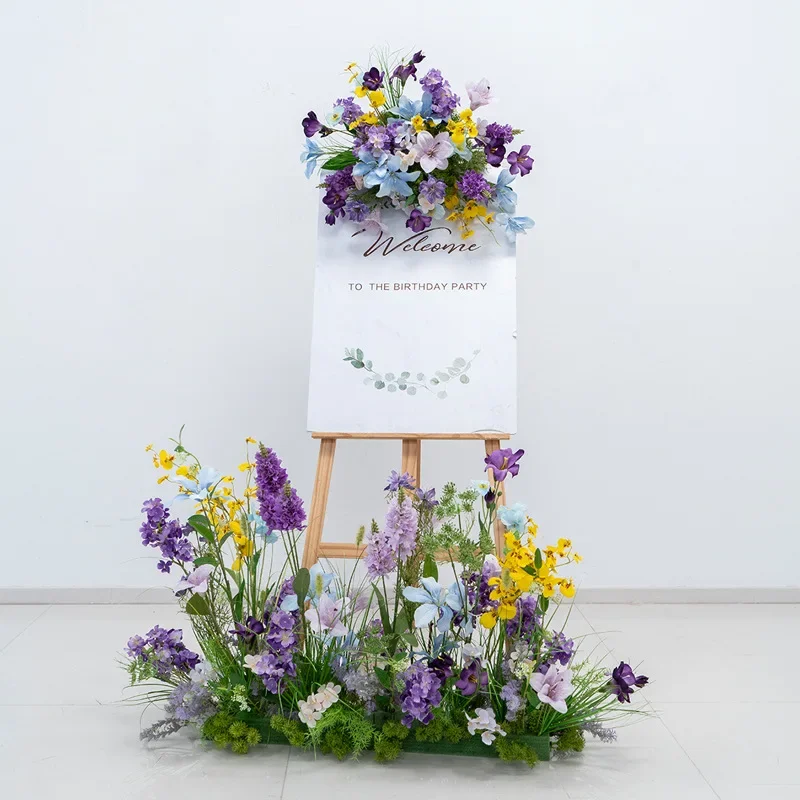 Mori Monet gardening wedding decoration floral display board set, store welcome welcome card simulation flower combination