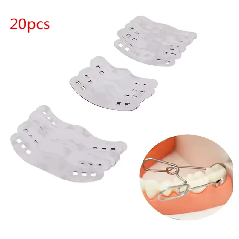 20Pcs/pack Dental Matrix Bands S/M/L Dental Supplies Dental Tool Stainless Steel Orthodontic Forming Sheet Dentistry Accessories