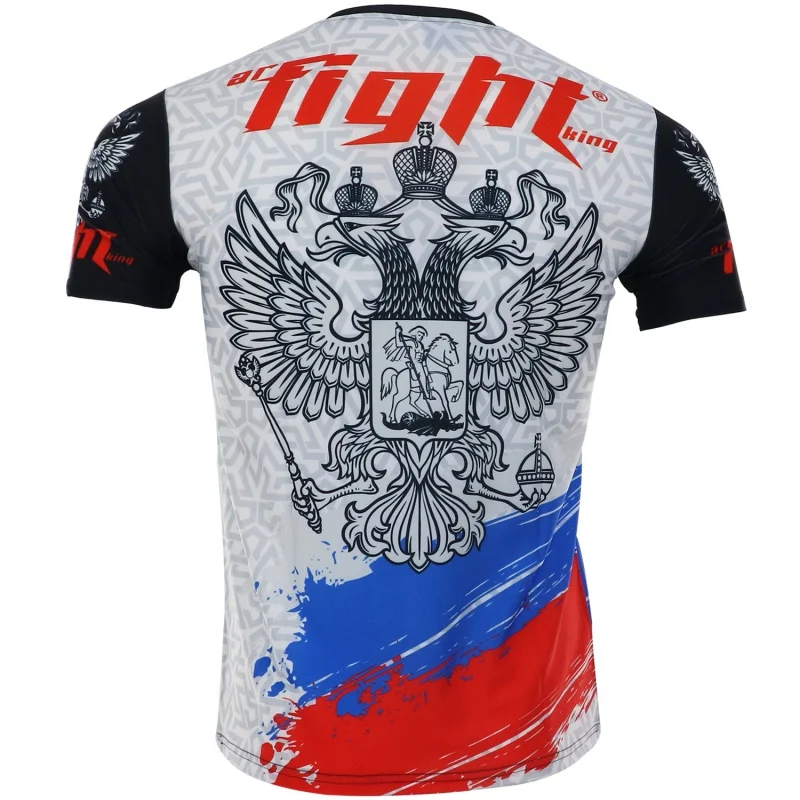 MMA Quick-Drying Outfit T-shirt Fight Sports Muscle Exercise Short Sleeve Running Comprehensive Fighting Training Muay Thai Powd