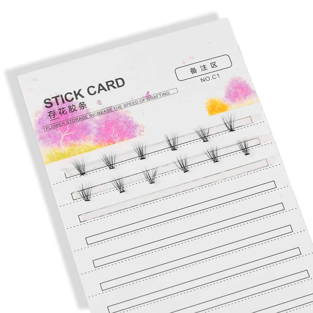 

10Pcs Eyelashes Storage Cards Graft Eyelash Holder Pad Volume Fan Placement Essential Eyelash Extensions Supplies