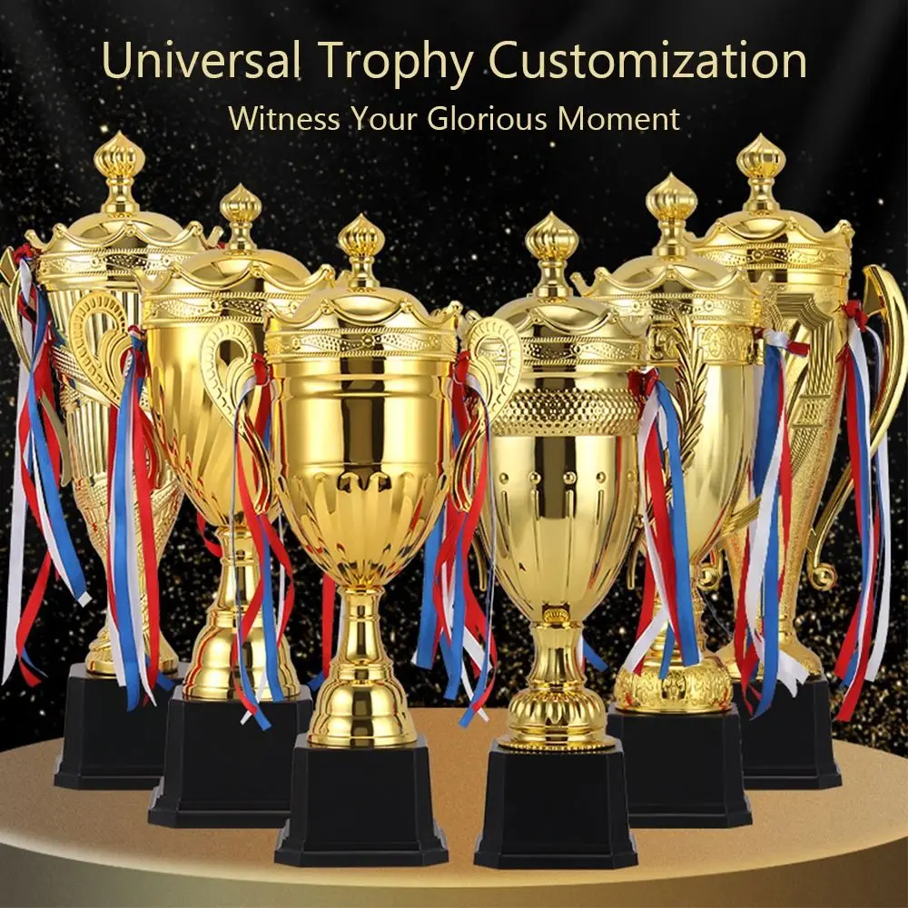 29/32/35/42/47/50CM Gold Trophy Metal Model Gold Color Award Trophy Small Size Small Prize Cup Winner Award Sports Games