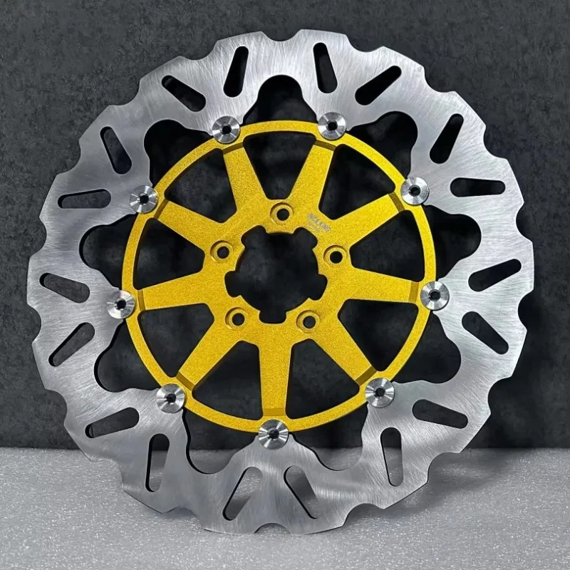 Custom flower-style brake plates fit motorcycles, assorted materials & 11/11.5/14 inch, one-year guarantee
