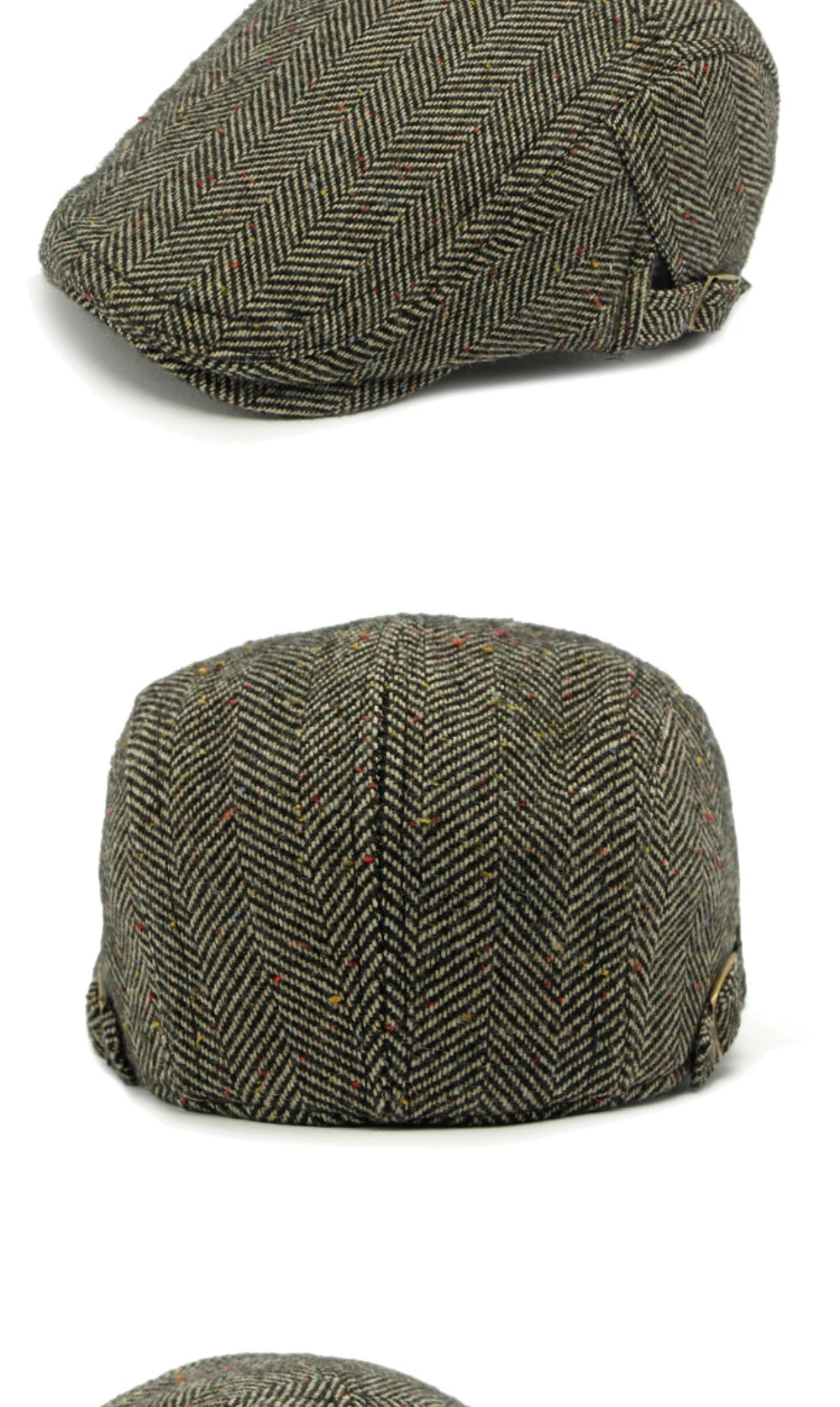 HT4546 Baskenmütze Wolle Hut Männer Frauen Angepasst Ivy Flache Kappe Retro Künstler Maler Gestreiften Baskenmütze Hut Männlich Weiblich Herbst Winter Baskenmütze Kappe – Detail 11