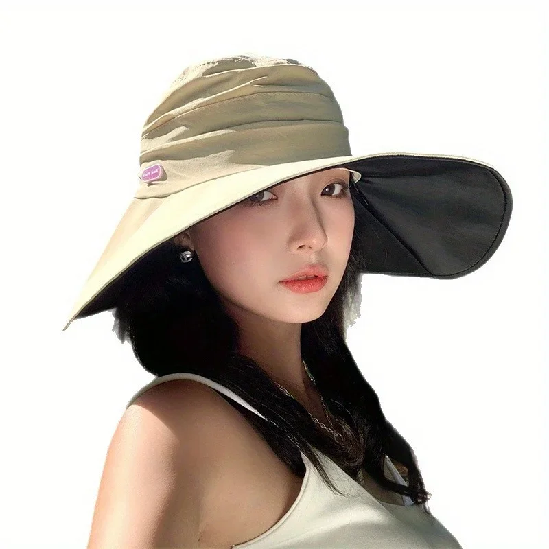 

UPF Wide Brim Bucket Hat Face Slimming Fisherman Sun Hat UV Protection for Women Summer Cycling Outdoor Activities