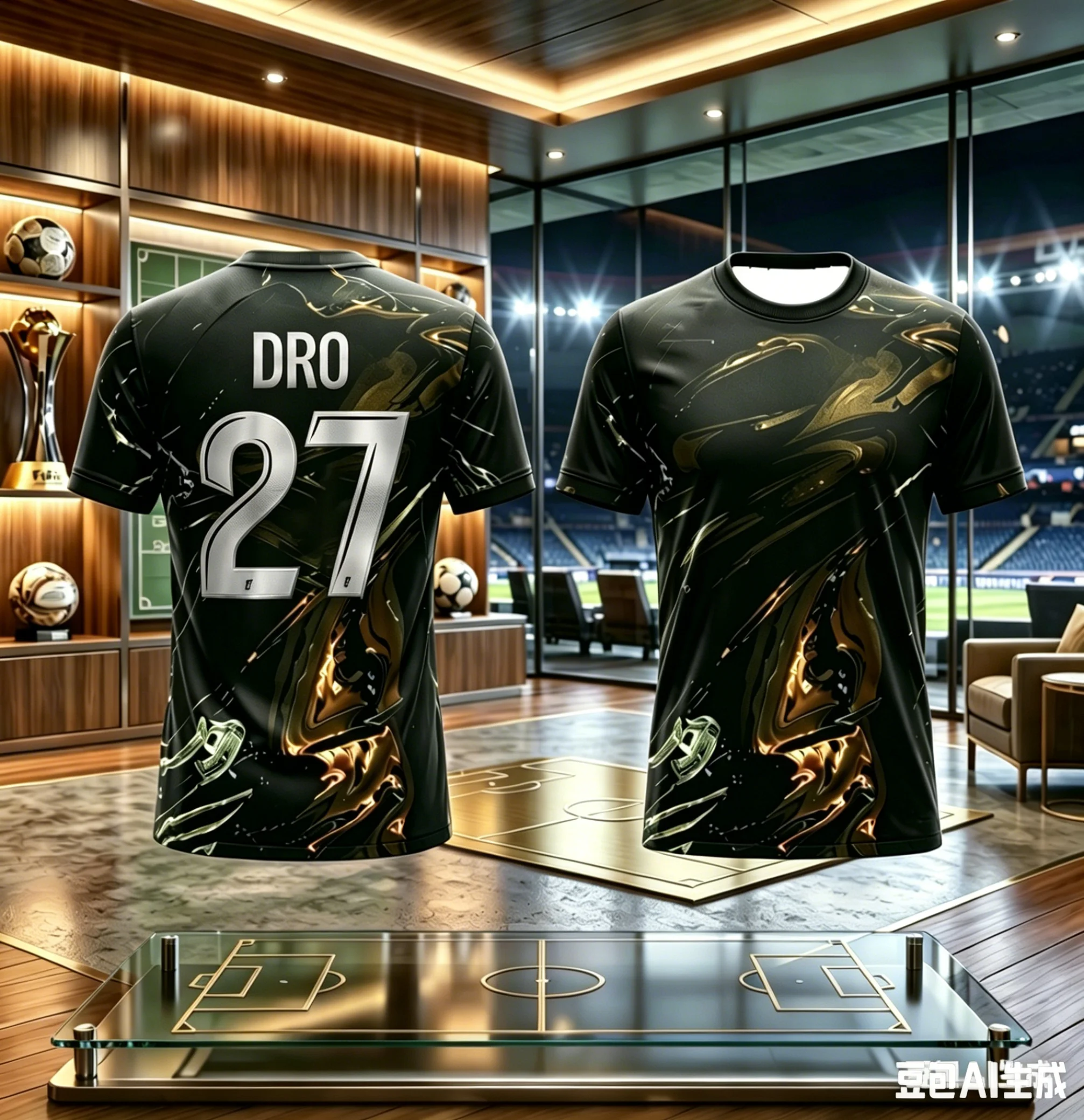 Men's T-shirt, football jersey, 3D printed breathable quick drying training T-shirt, fan sports top for men and women