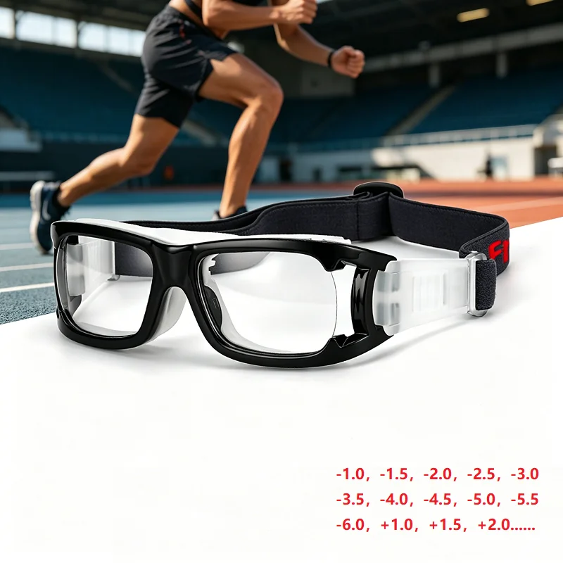 Men's Sports Glasses New Style Anti-impact  Anti-collision Basketball Football Goggles Frame Optical Myopia Prescription Glasses