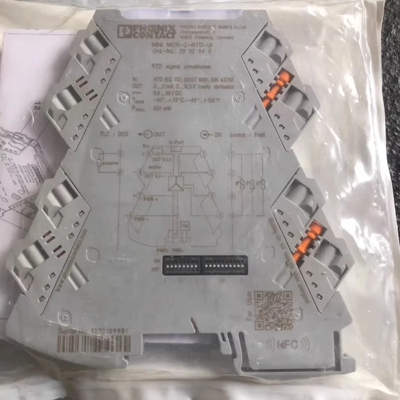 Phoenix thermal resistance measurement isolation transmitter MINI MCR-2-RTD-UI order number 2902049