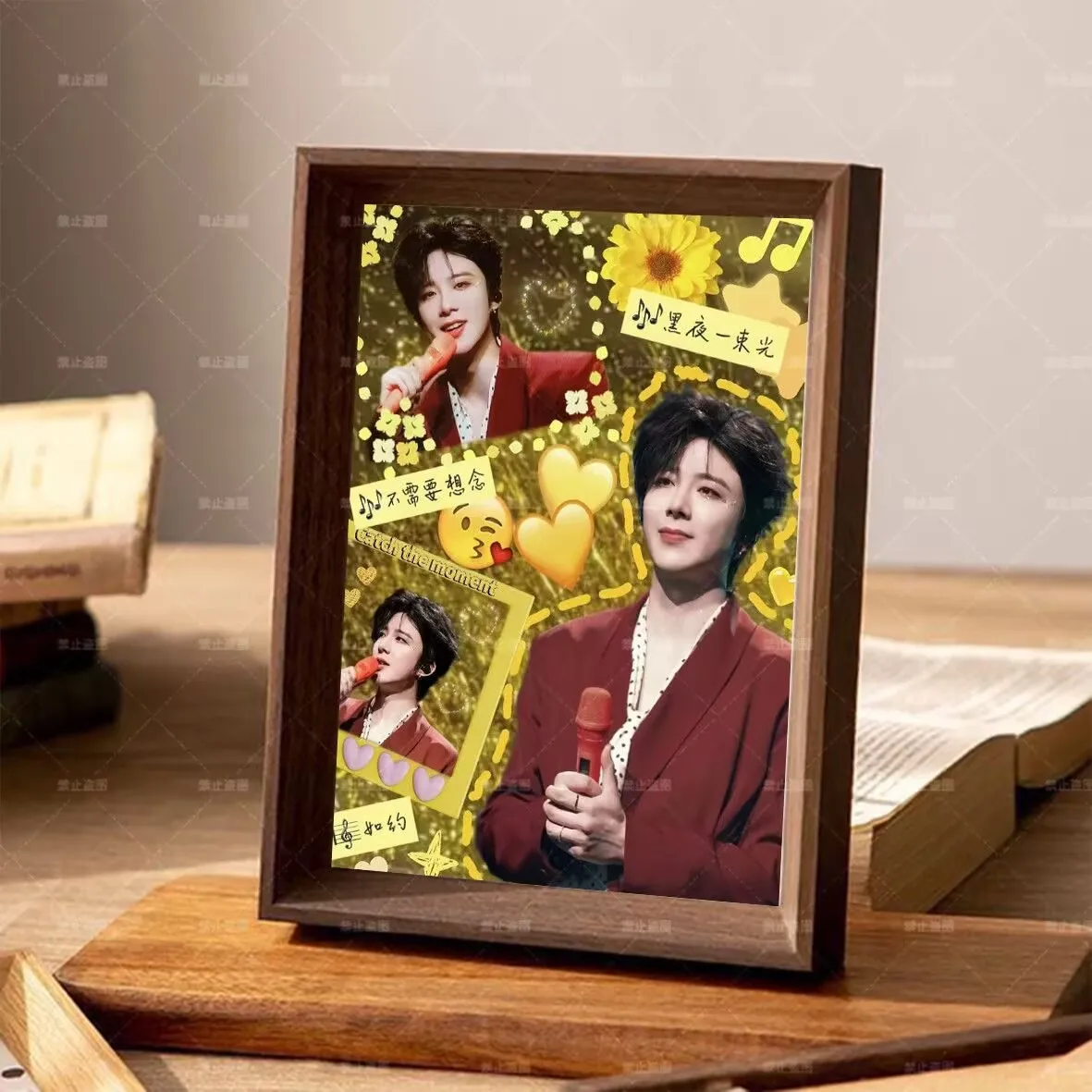 إطار صورة محيطي للحفلات الموسيقية على شكل نجمة من Liu Yuning لتزيين غرفة النوم وطاولة رائعة، هدية لأفضل صديق للإناث