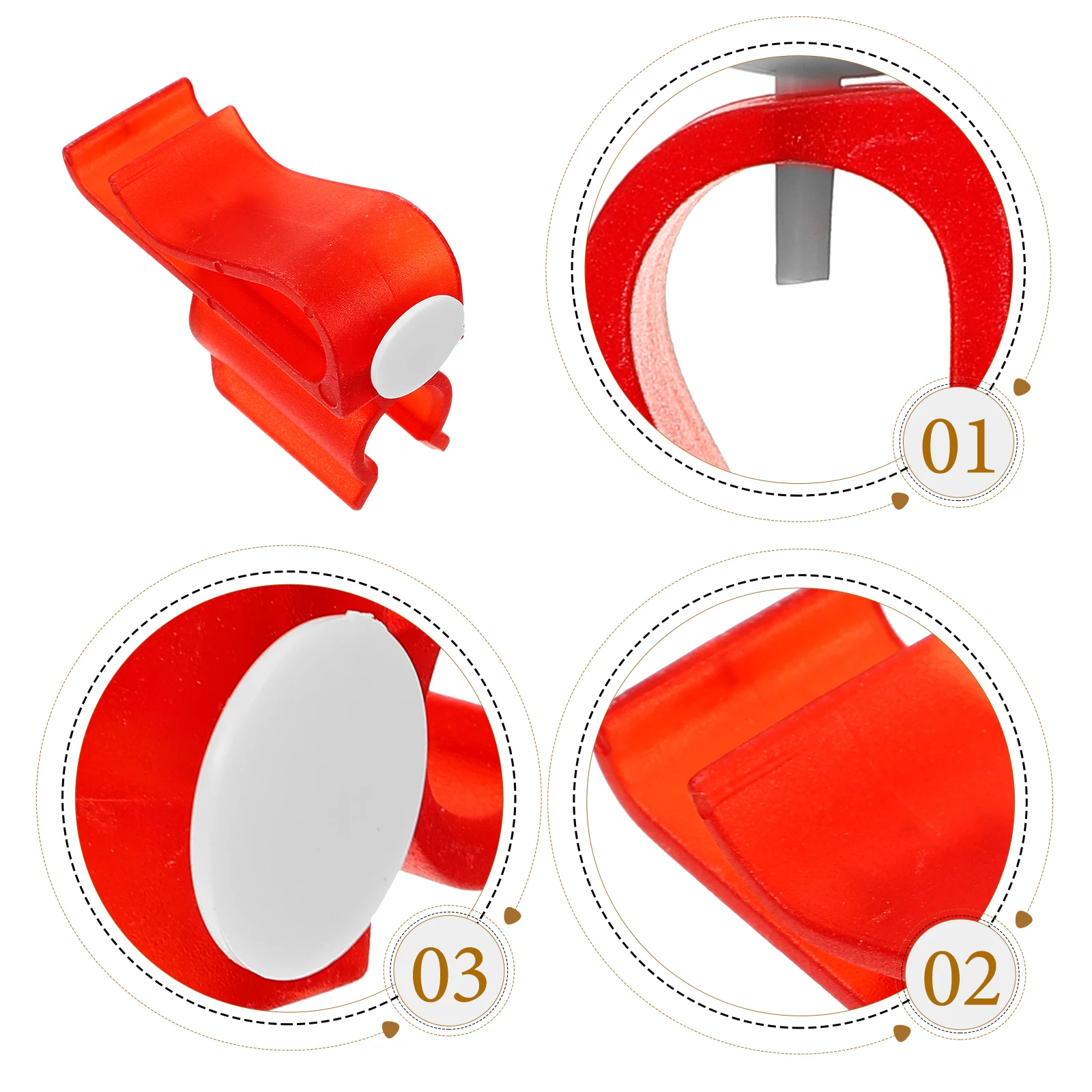 

10pcs Golf Putter Clip Holders Red Lightweight Durable for Golf Bag Club ganizer Clips Storage Rack Accessories