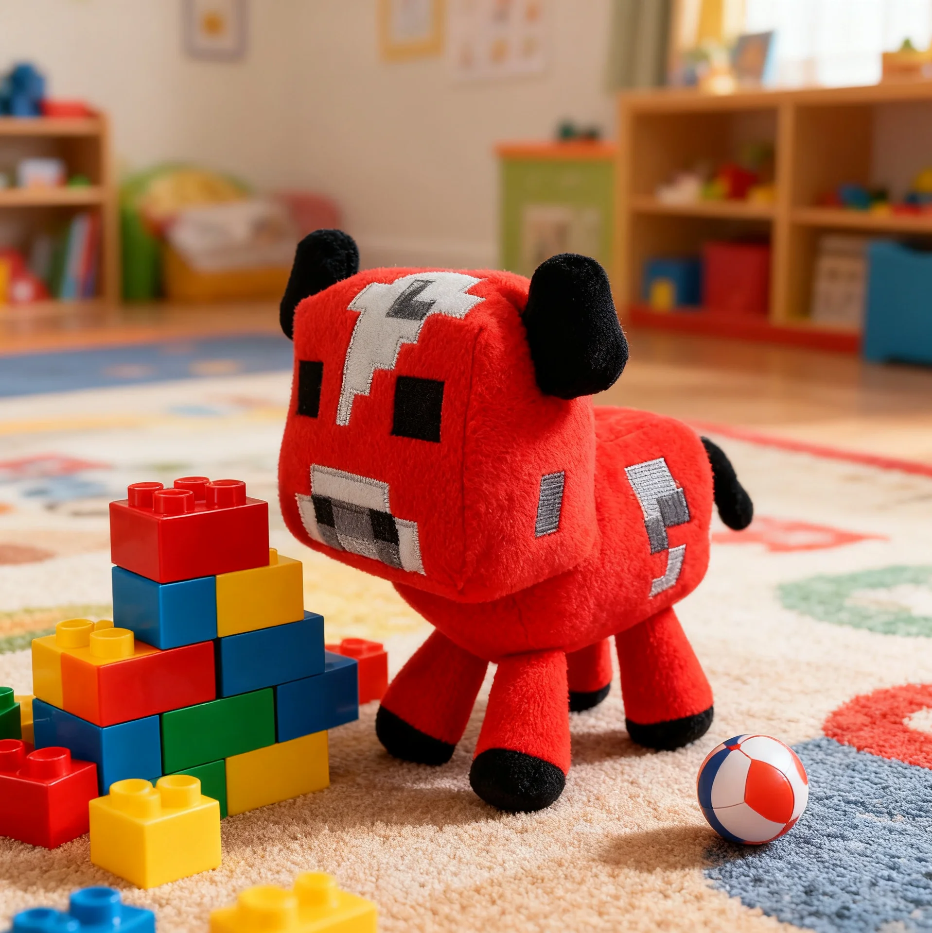 البقرة الحمراء ألعاب من القطيفة لعبة البقرة الحمراء القطيفة لينة الحيوانات المحشوة لعب للأطفال أطفال هدايا 16 سنتيمتر