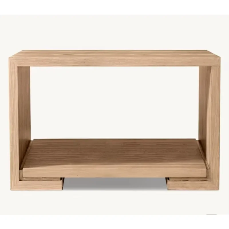 

High-end solid, oak modern rectangular coffee table for living room