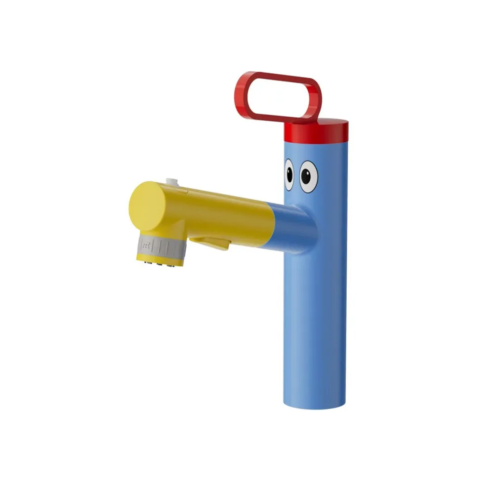 

Cold Brass Bathroom Sink Faucet Rotating Lavotory Colorful Bathroom with Hand Shower Head Basin Faucet Hot