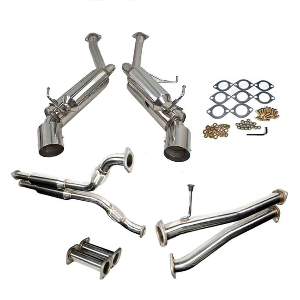 

Dual Catback Exhaust Pipe 4.5" Stainless Steel VQ35 FOR 03-08 Nissan 350Z/G35