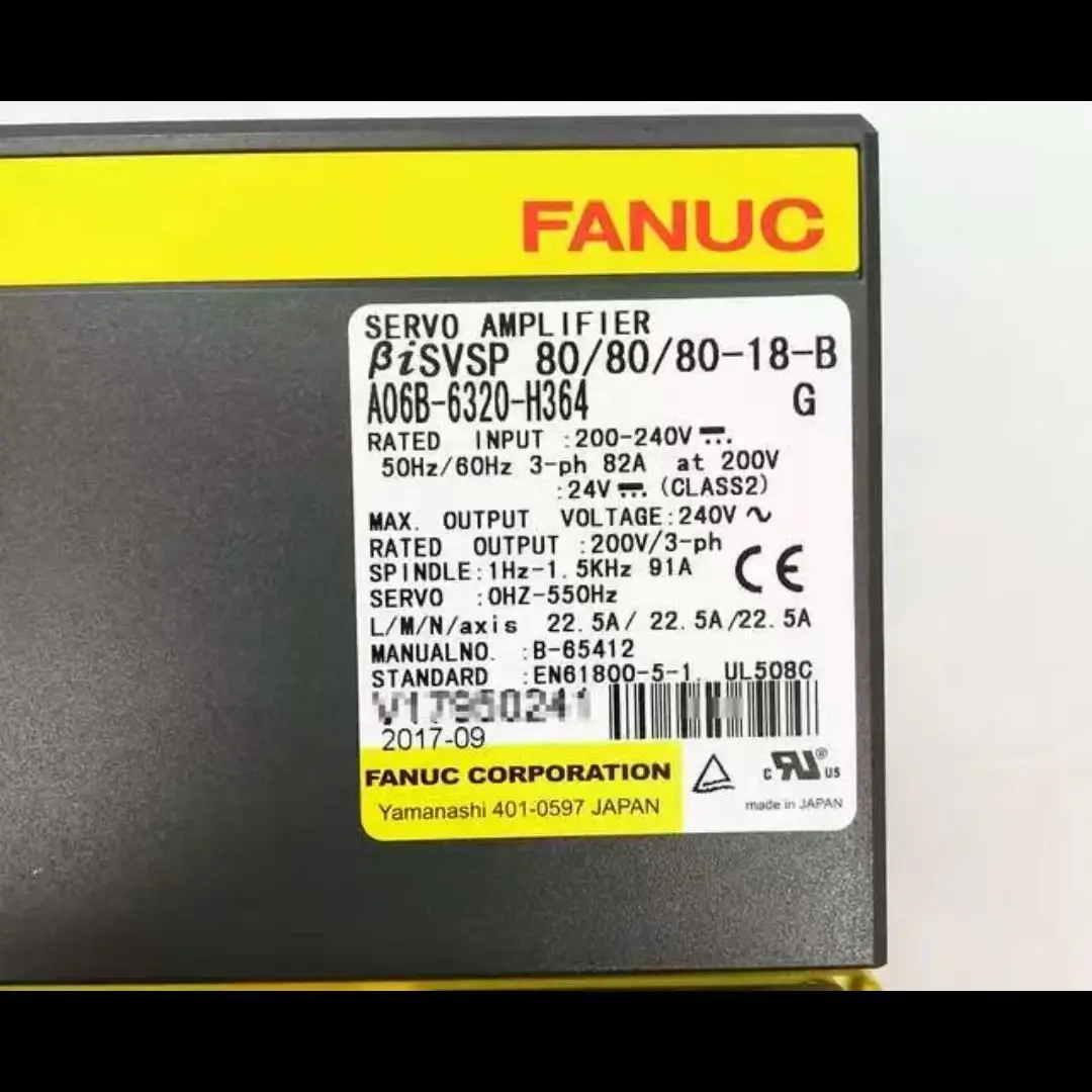 A06B-6320-H364  New FANUC Servo Drive Amplifier CNC Control A06B 6320 H364