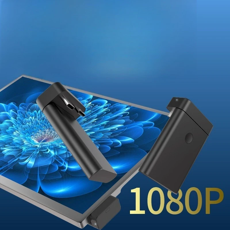

Portable wireless screen projector, mobile phone connected to TV monitor