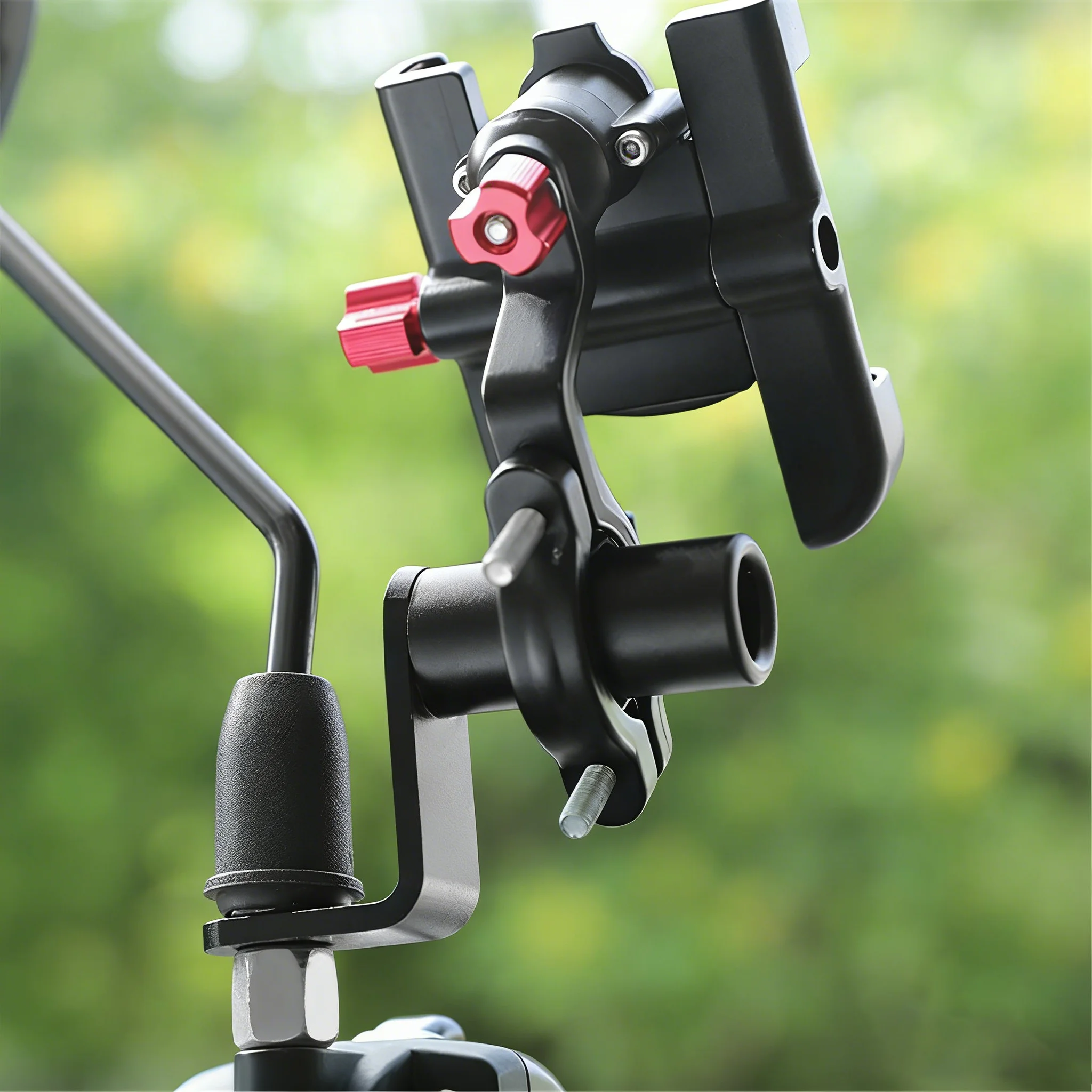 Motorcycle Universal Bicycle Phone Holders Handlebar Stand Rearview Mirror Mount Extender Brackets  Aluminum Alloy Accessories