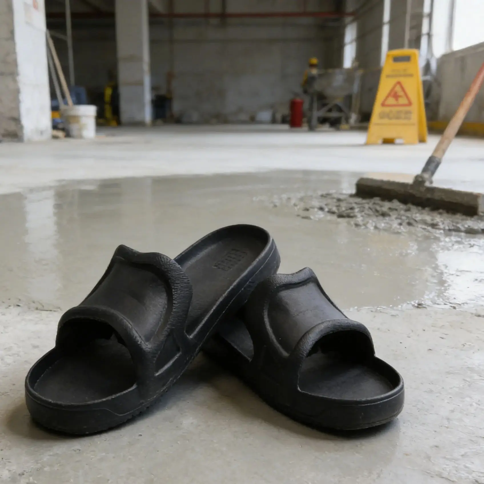 

Professional Flat Sole Safety Shoes for Concrete Leveling Epoxy Floor Coating Anti-Impression Construction Site Footwear