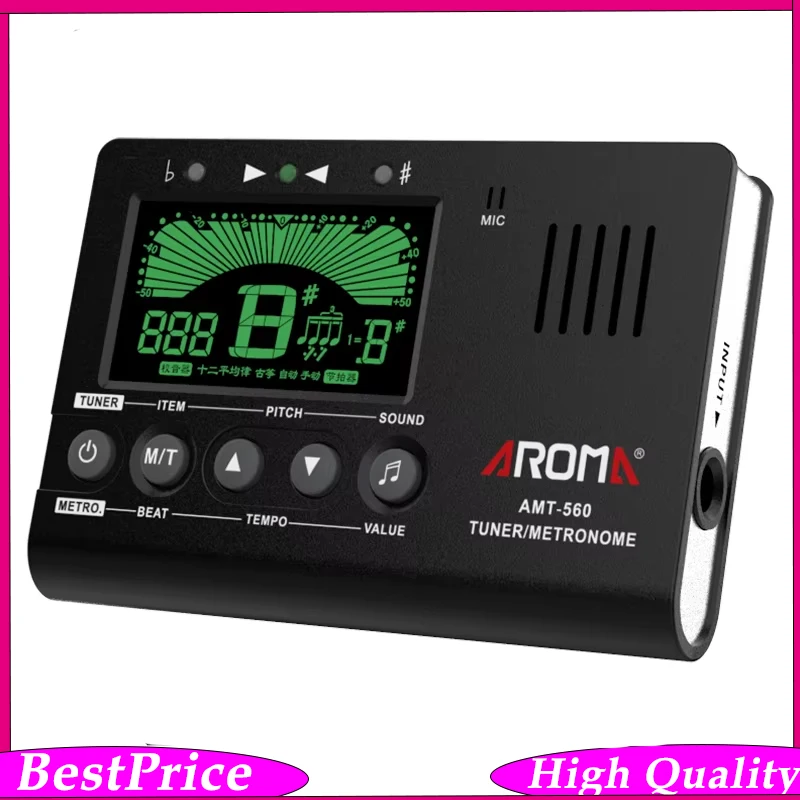 AMT-560 Three In One Electronic Metronome Guitar Bass Violin Instrument Tuning …