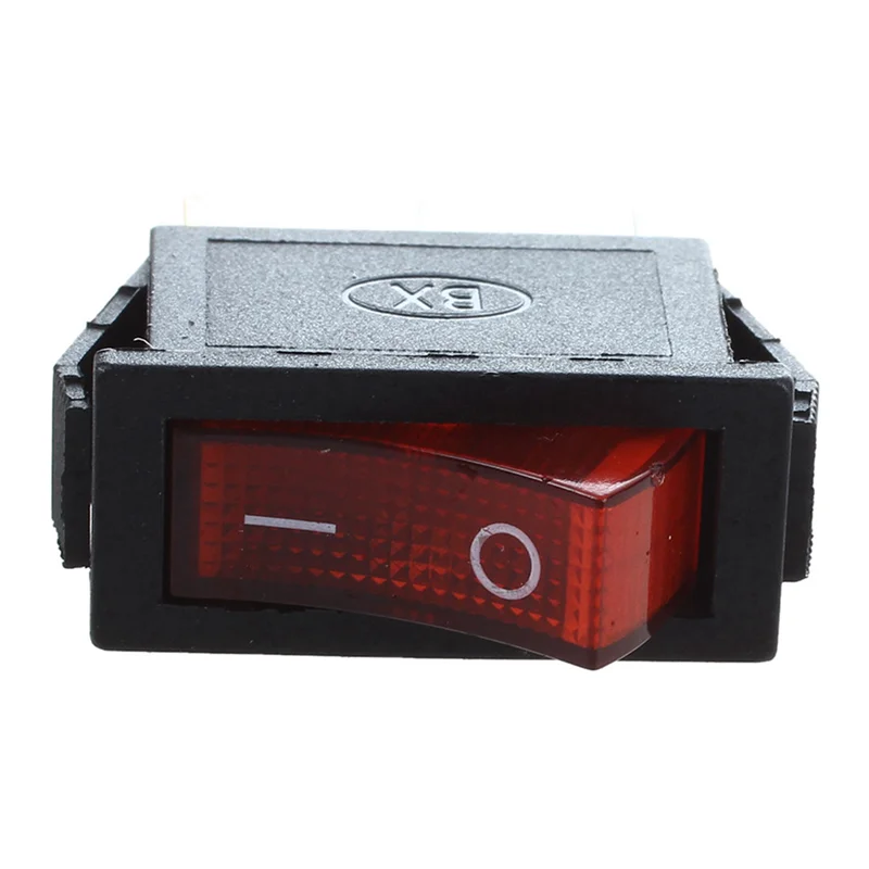A45U 4X Rocker Switch ON OFF Bright Bipolar 28X10mm 250V 15A 3 Terminais VERMELHO