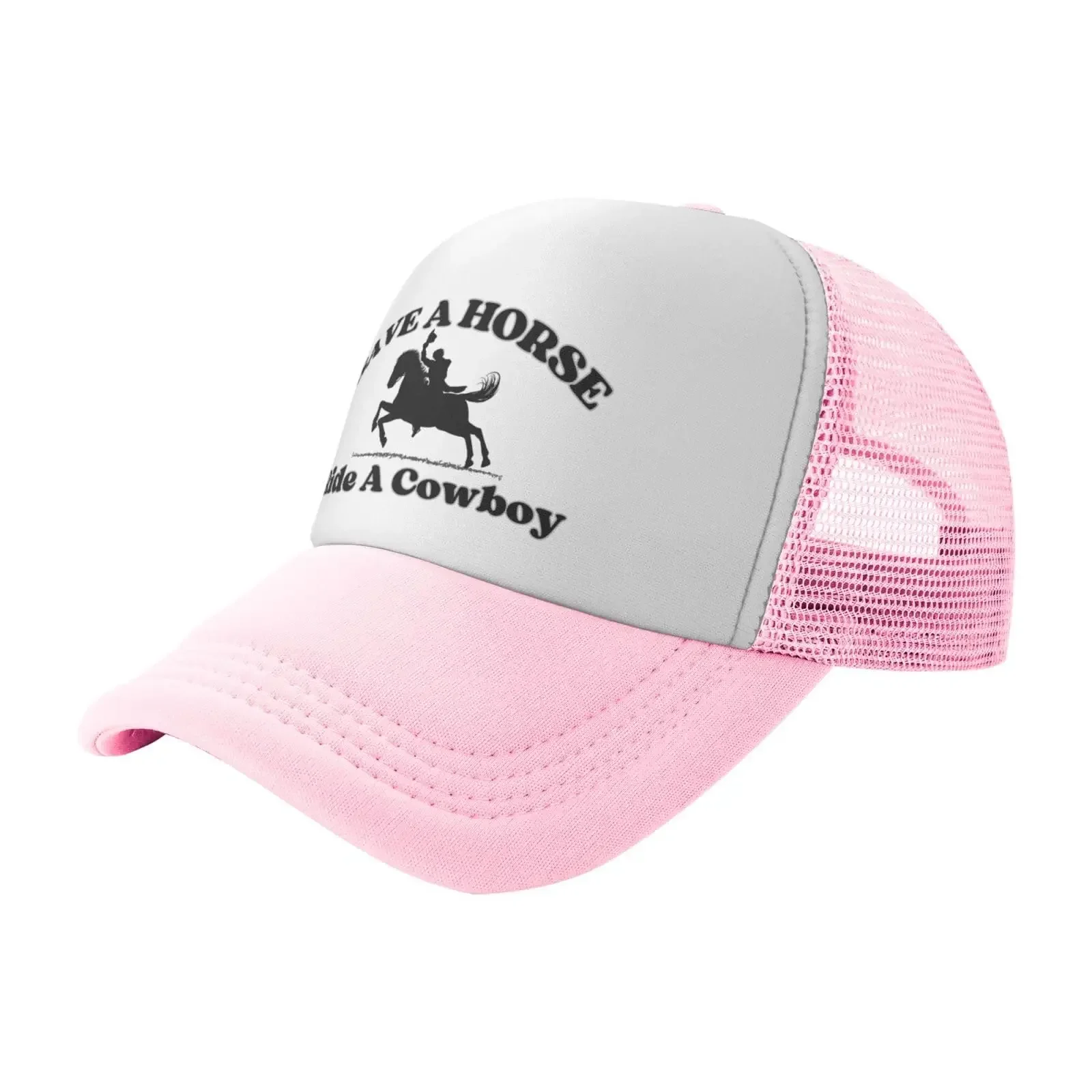 Save A Horse Ride  Cowboy Hat Just Girl Who Loves  Mom  Mesh  for Men Women Trucker s Baseball Cap